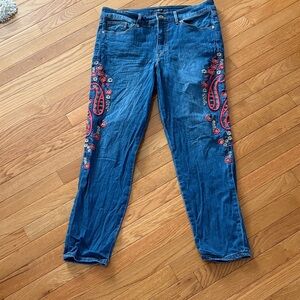 Tommy Hilfiger Blue Jeans with Red Embroidery